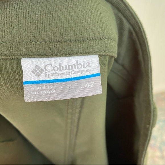 Columbia Cargo Shorts Omni-Shade Men's Size 42 Army Green Belted Lightweight - Picture 11 of 15